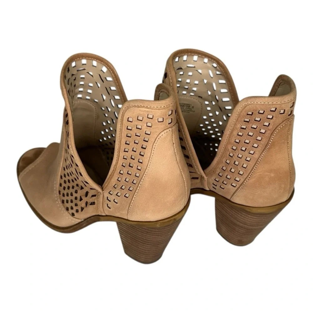 Jessica Simpson Cherrell Open-Toe Leather Booties.Size 8.5